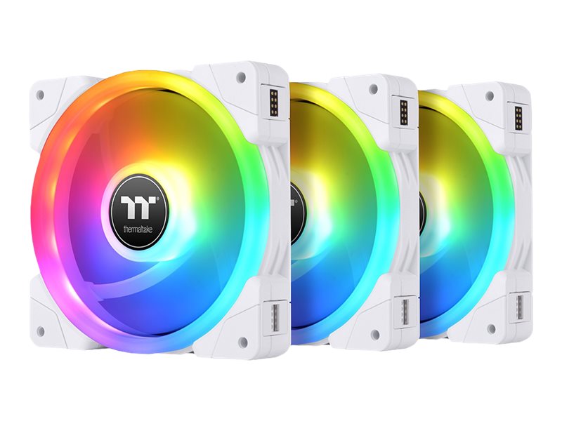 Thermaltake SWAFAN EX12 RGB - Premium Edition - indsats med blæser - 120 mm - hvid (pakke med 3)