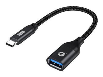 Conceptronic USB-C til USB-A adapterkabel (sort)