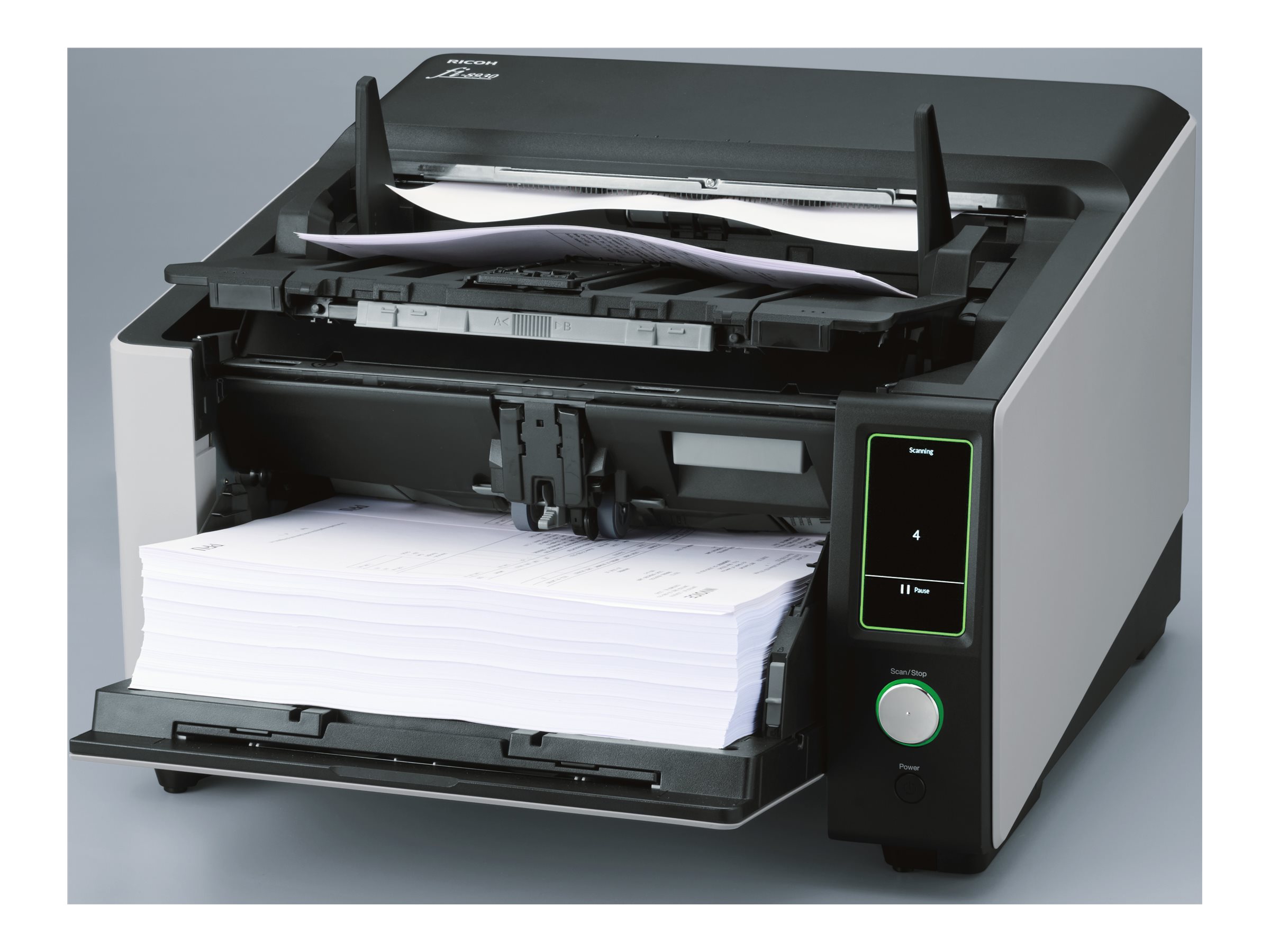Ricoh fi-8950 - Dokumentscanner - Dual CIS - Duplex - 305 x 431.8 mm - 600 dpi x 600 dpi - op til 150 ppm (mono) / op til 150 ppm (farve) - ADF (750 ark) - op til 130000 scanninger pr. dag - USB 3.2 Gen 1, Gigabit LAN