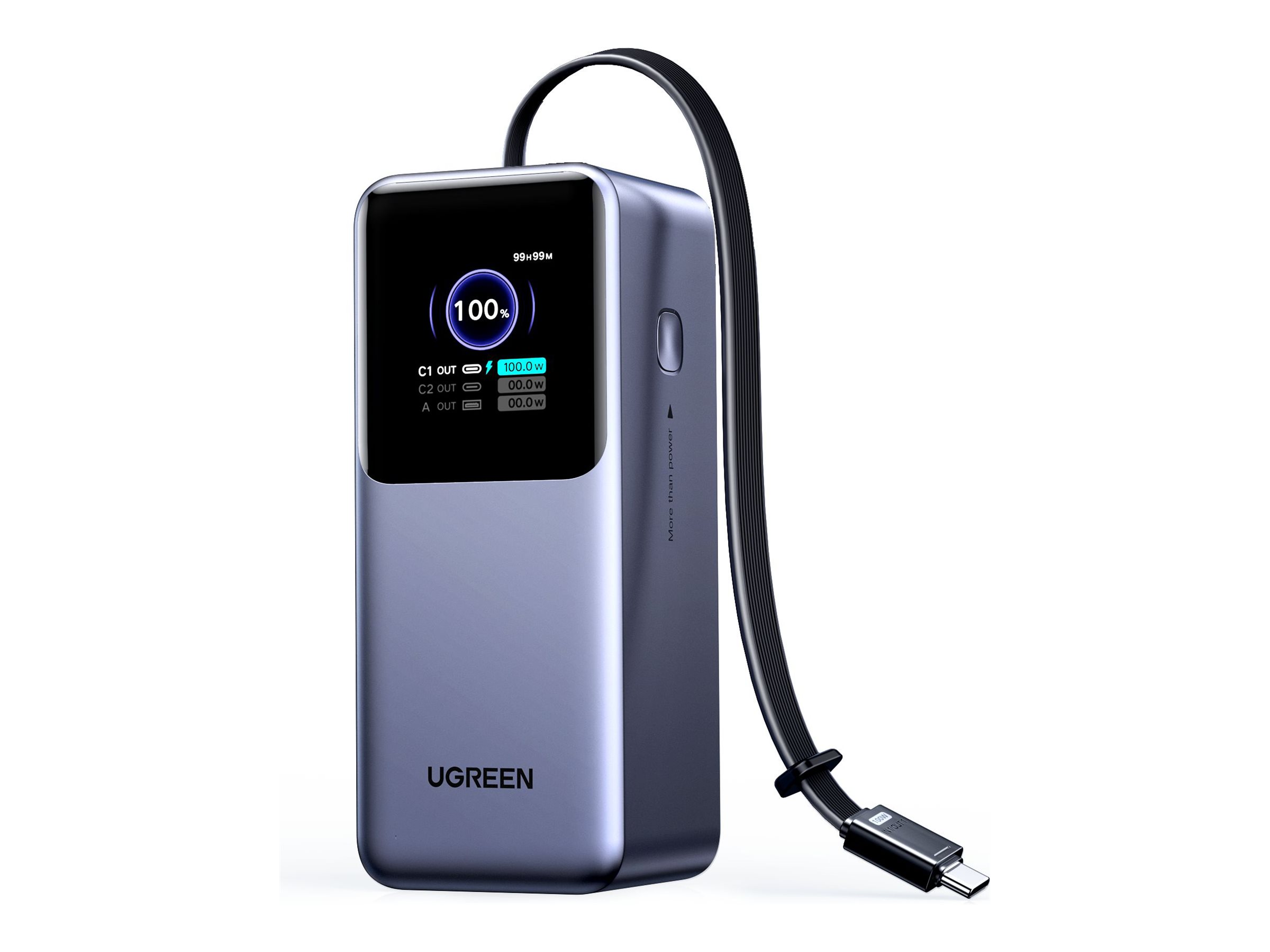 UGREEN 165 W Power Bank with Retractable Cable Powerbank - 20000 mAh