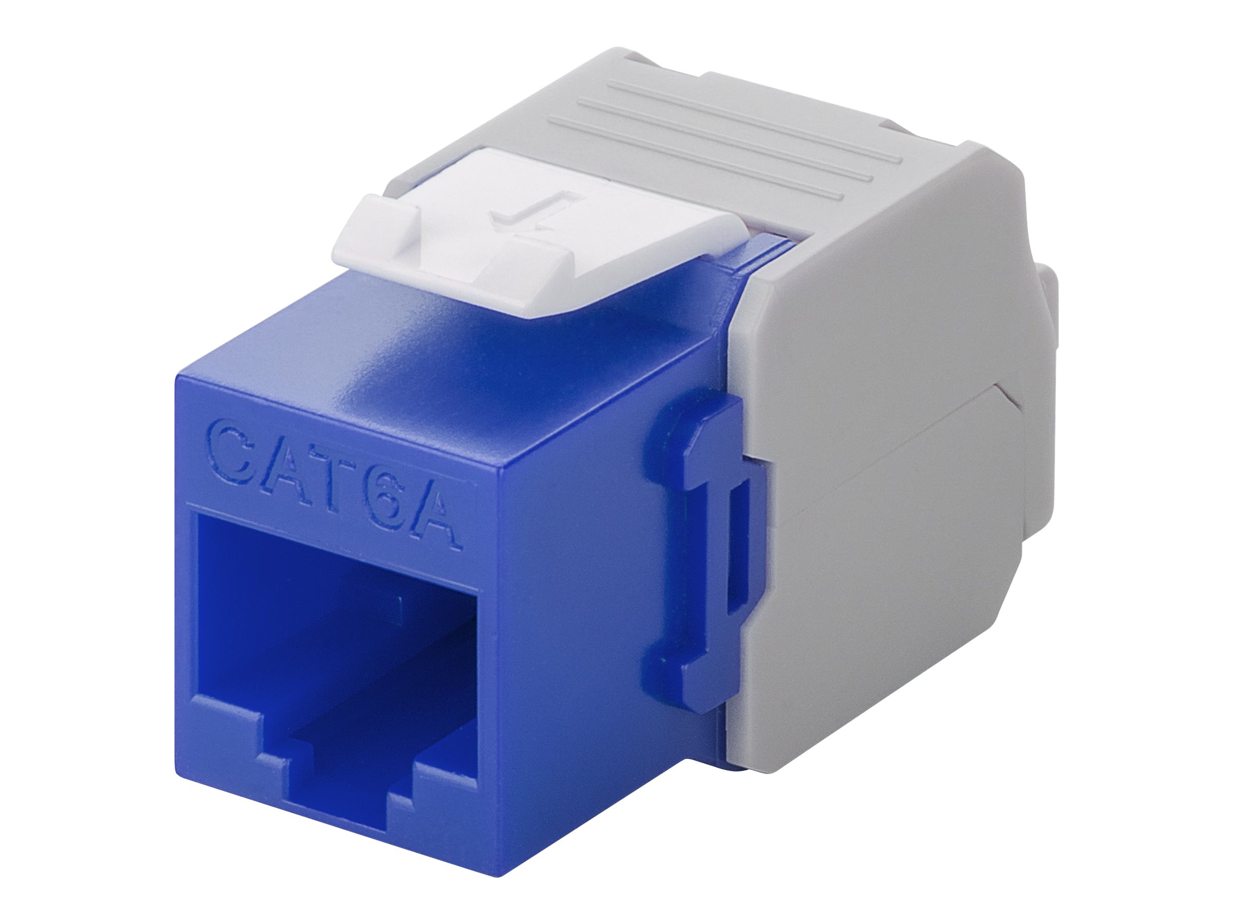 Goobay Keystone modul RJ45 CAT 6A, UTP 16,5 mm bred, krokodilleklemme til værktøjsfri IDC-montering