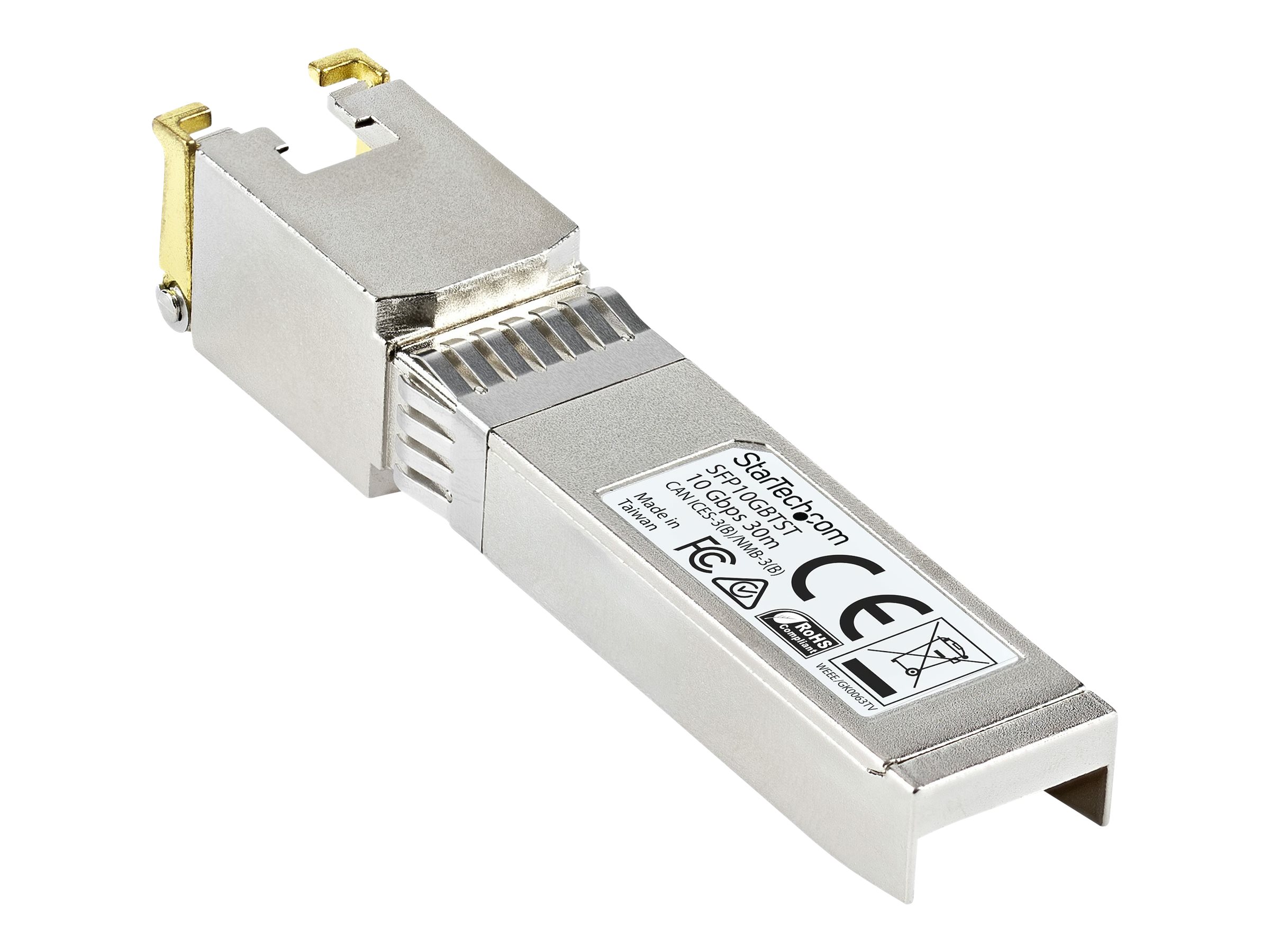StarTech.com MSA Uncoded SFP Module - 10GBASE-T - 10GE SFP SFP to RJ45 Cat6/Cat5e Transceiver Module - 30m SFP+ transceiver modul 10 Gigabit Ethernet