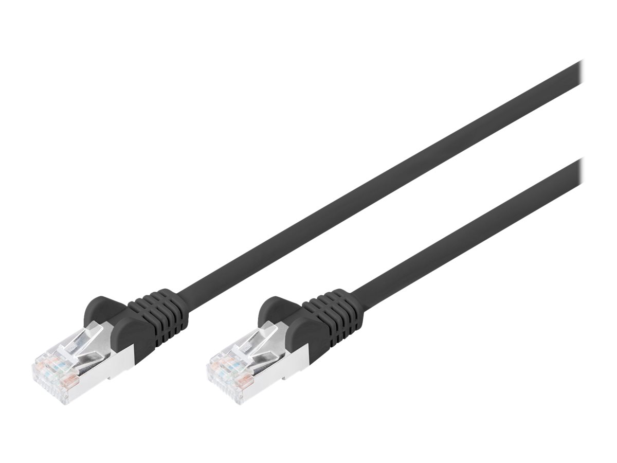 DIGITUS patch cable - 5 m - black - Sort - 5m