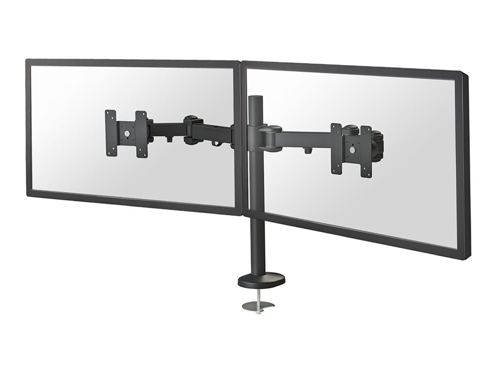 Neomounts FPMA-D960DG - Monteringssæt - fuld bevægelse - for 2 LCD displays - sort - skærmstørrelse: 10-27 - øje, skrivebordsmonterbar
