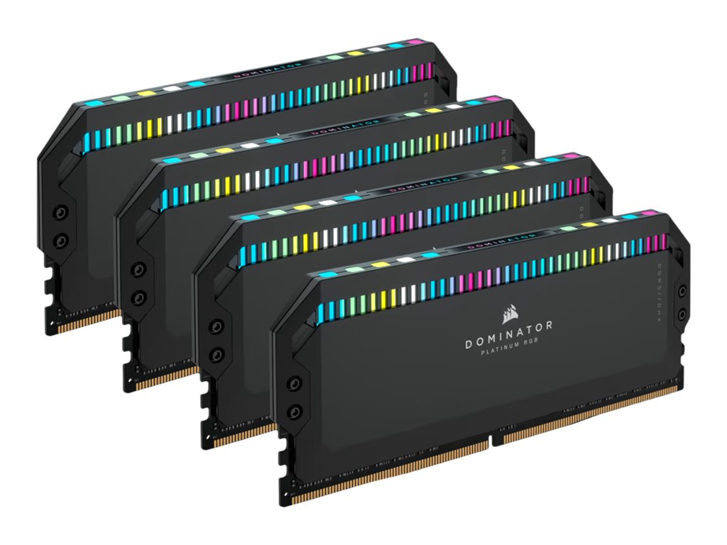 Corsair Dominator Platinum RGB DDR5-6200 - 64GB - CL32 - Quad Channel (4 pcs) - Intel XMP - Sort med RGB