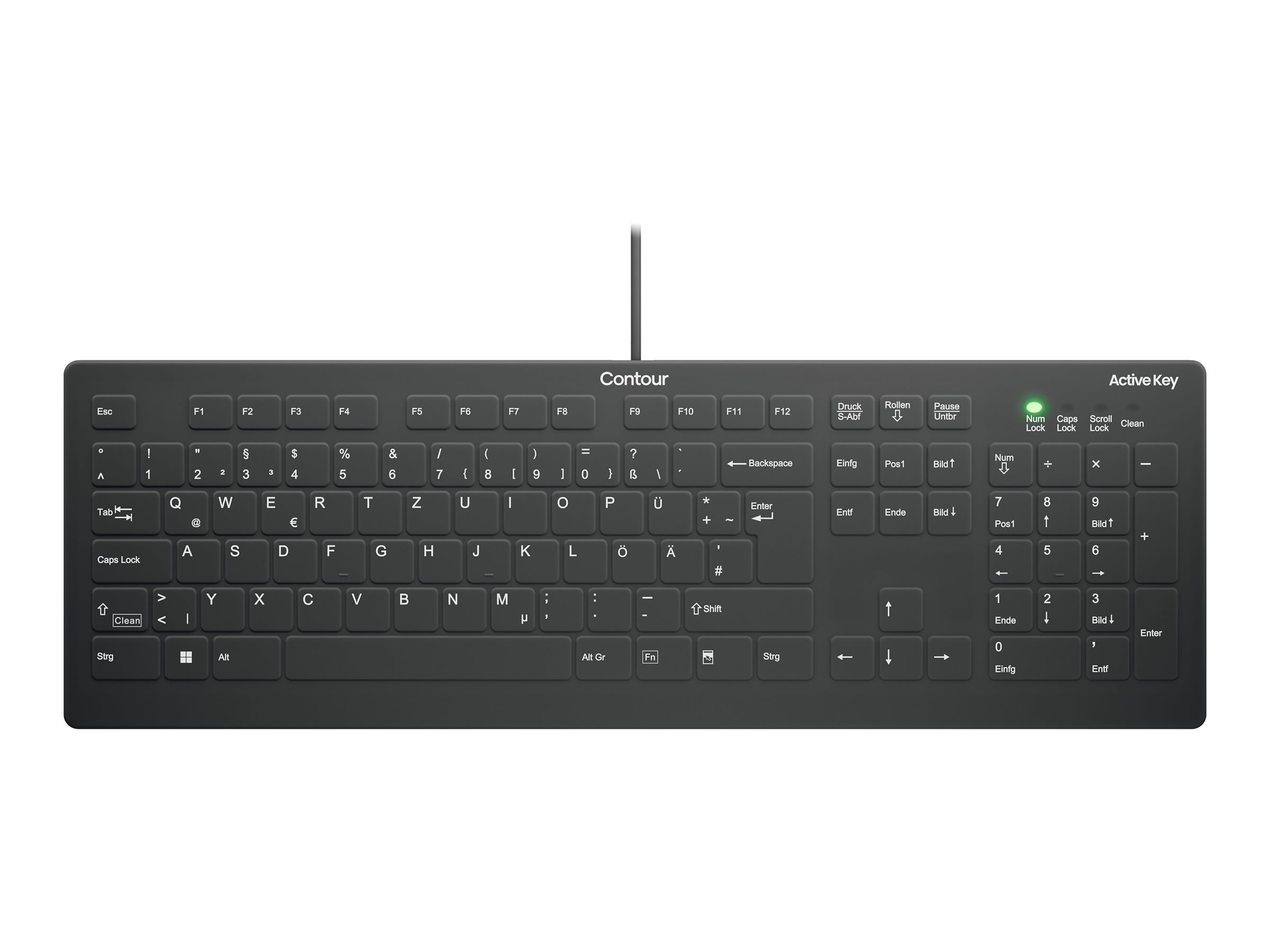 Active Key AK-C8112 Tastatur Membran Kablet Tysk