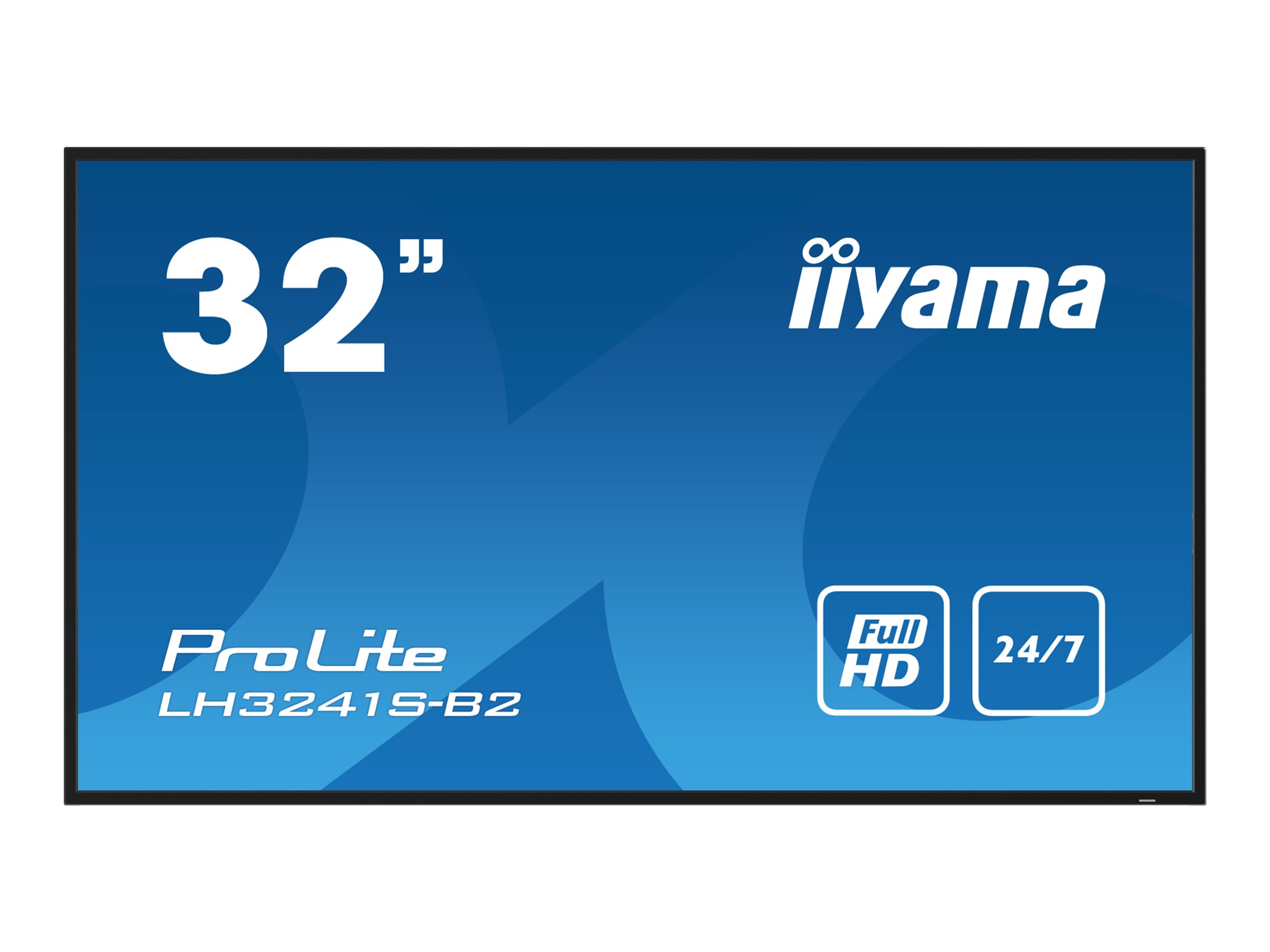 iiyama ProLite LH3241S-B2 - 31.5 Diagonal klasse LED-bagbelyst LCD paneldisplay - digital skiltning - med indbygget SoC medieafspiller - 1080p 1920 x 1080 - sort