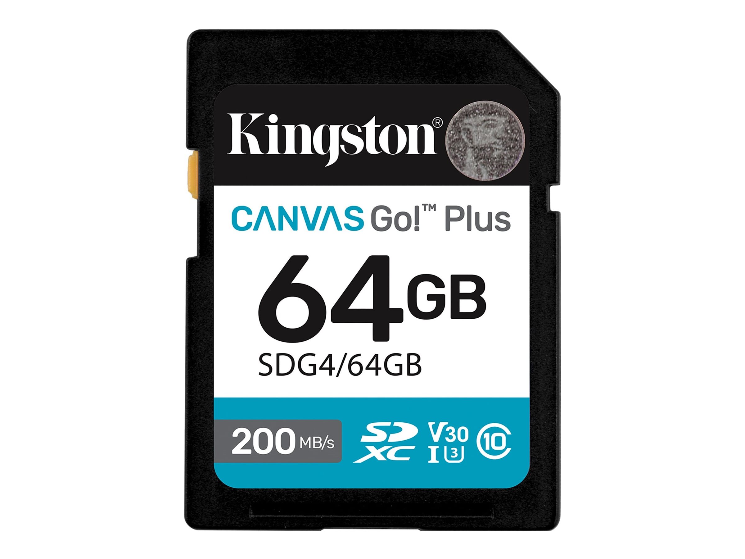 Kingston Canvas Go! Plus SDXC UHS-I Memory Card 64GB 200MB/s
