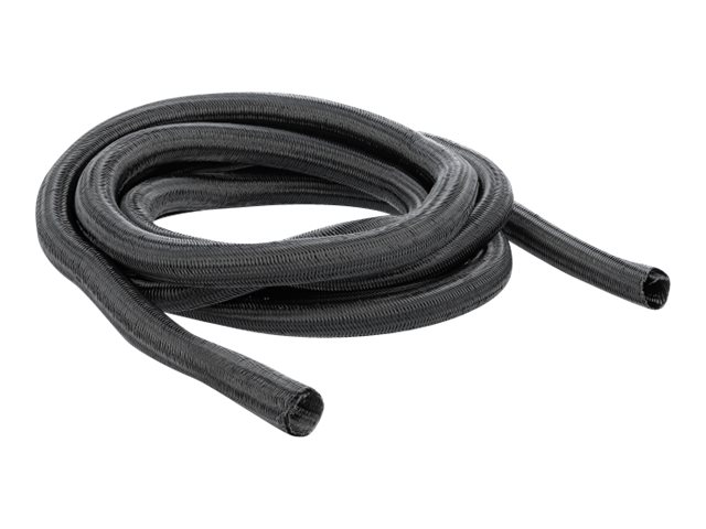Delock Braided Sleeving self-closing 10m Sort