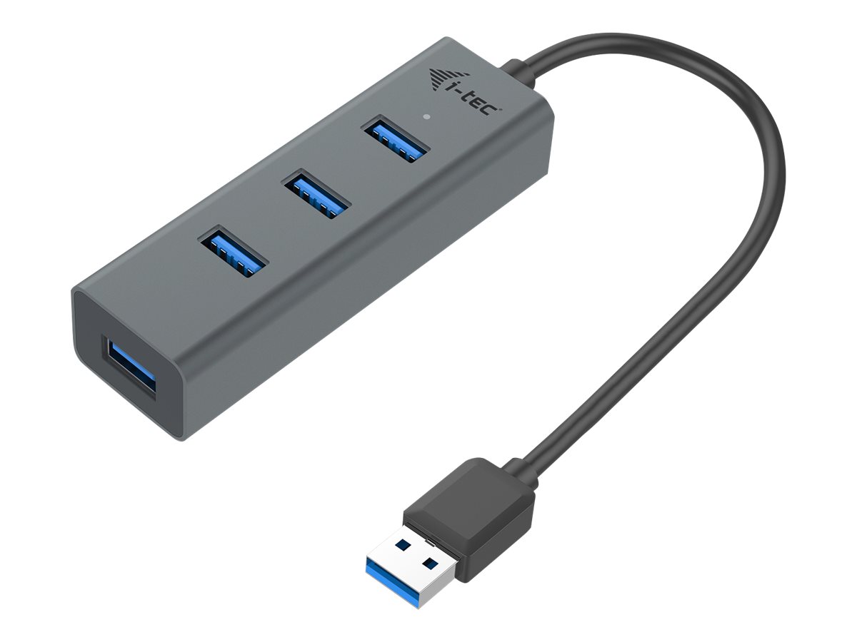 I-Tec USB 3.0 Metal Passive HUB - USB 3.0 - 4-Port USB hub - USB 3.2 - 4 ports - Grå
