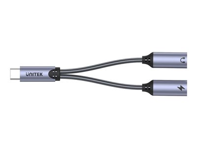 Unitek USB-C til hovedtelefon-jackstik/opladningsadapter 13.8cm