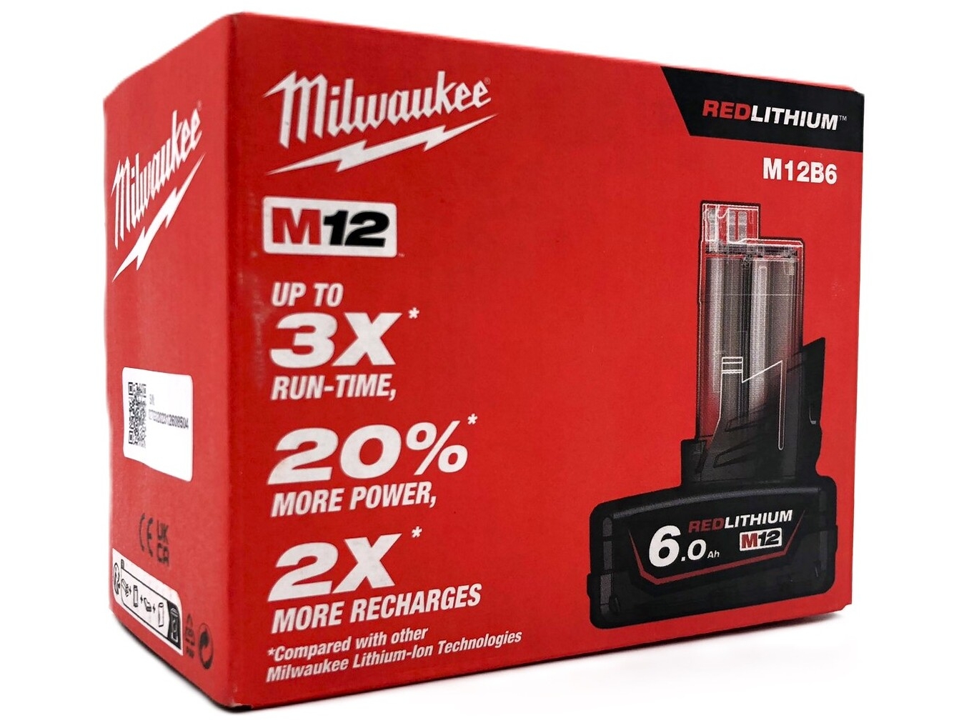 Milwaukee M12 Red Lithium batteri, 12V/6,0 Ah