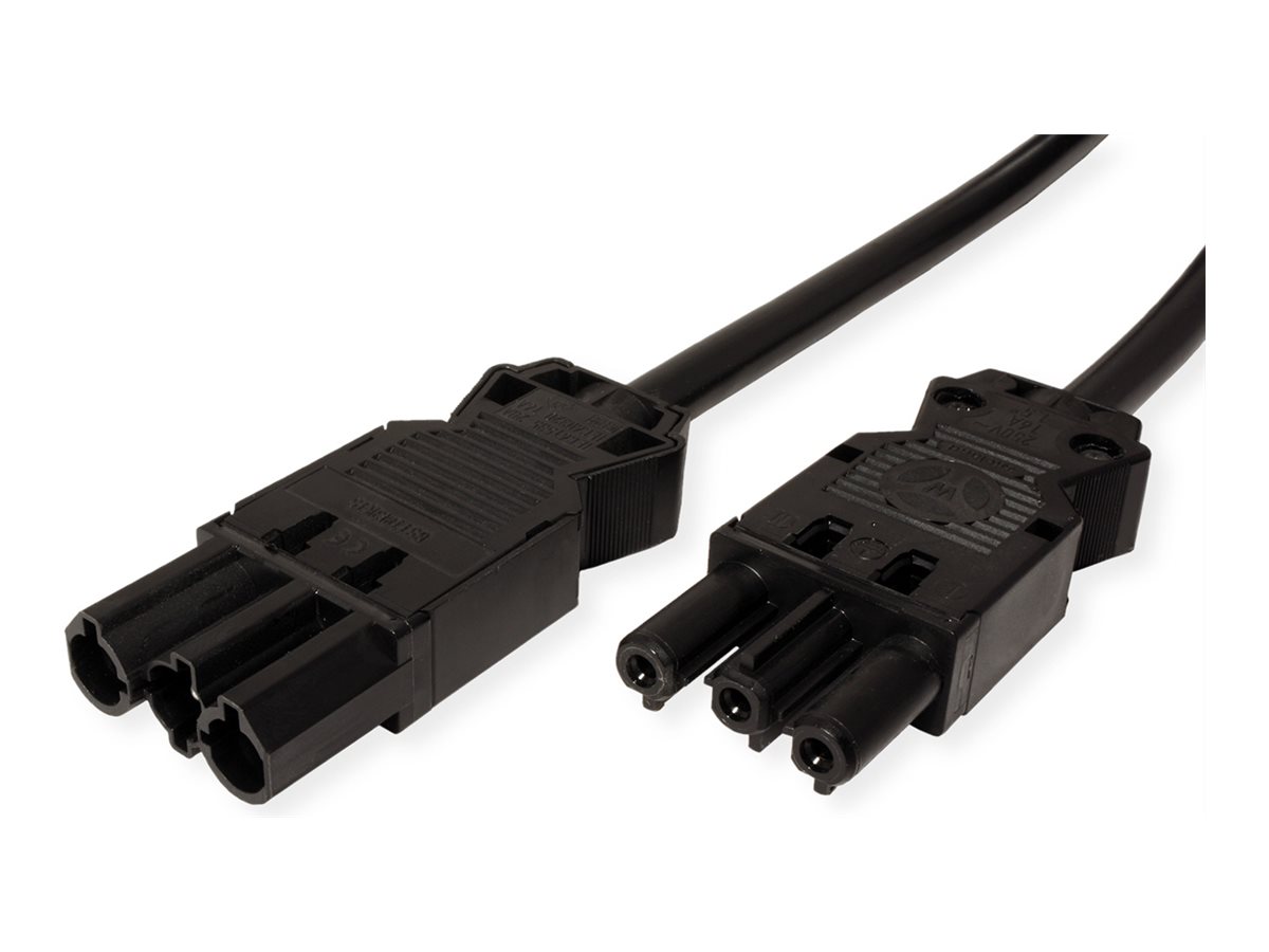 Bachmann Strøm GST18i3 (male) - Strøm GST18i3 (female) Sort Forlængerkabel til strøm
