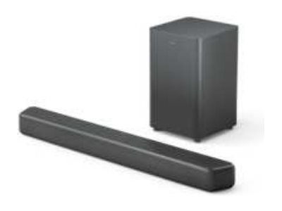 Philips TAB5309 - Lydbarsystem - til hjemmebiograf - 2.1-kanal - trådløs - Bluetooth - 120 Watt (Total) - mørkegrå