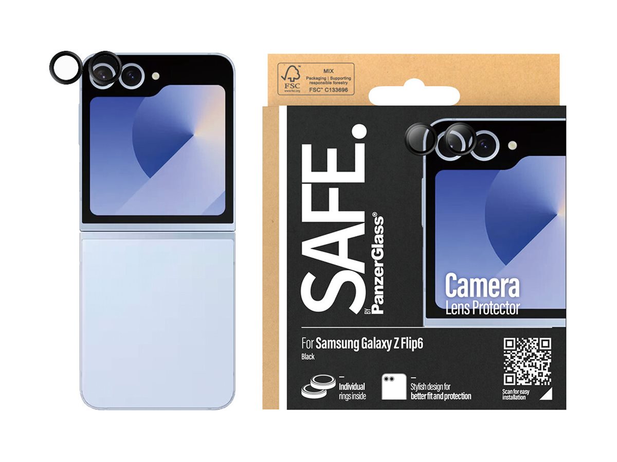 SAFE by PanzerGlass Camera Lens Protector for Samsung Galaxy Z Flip6 | Black