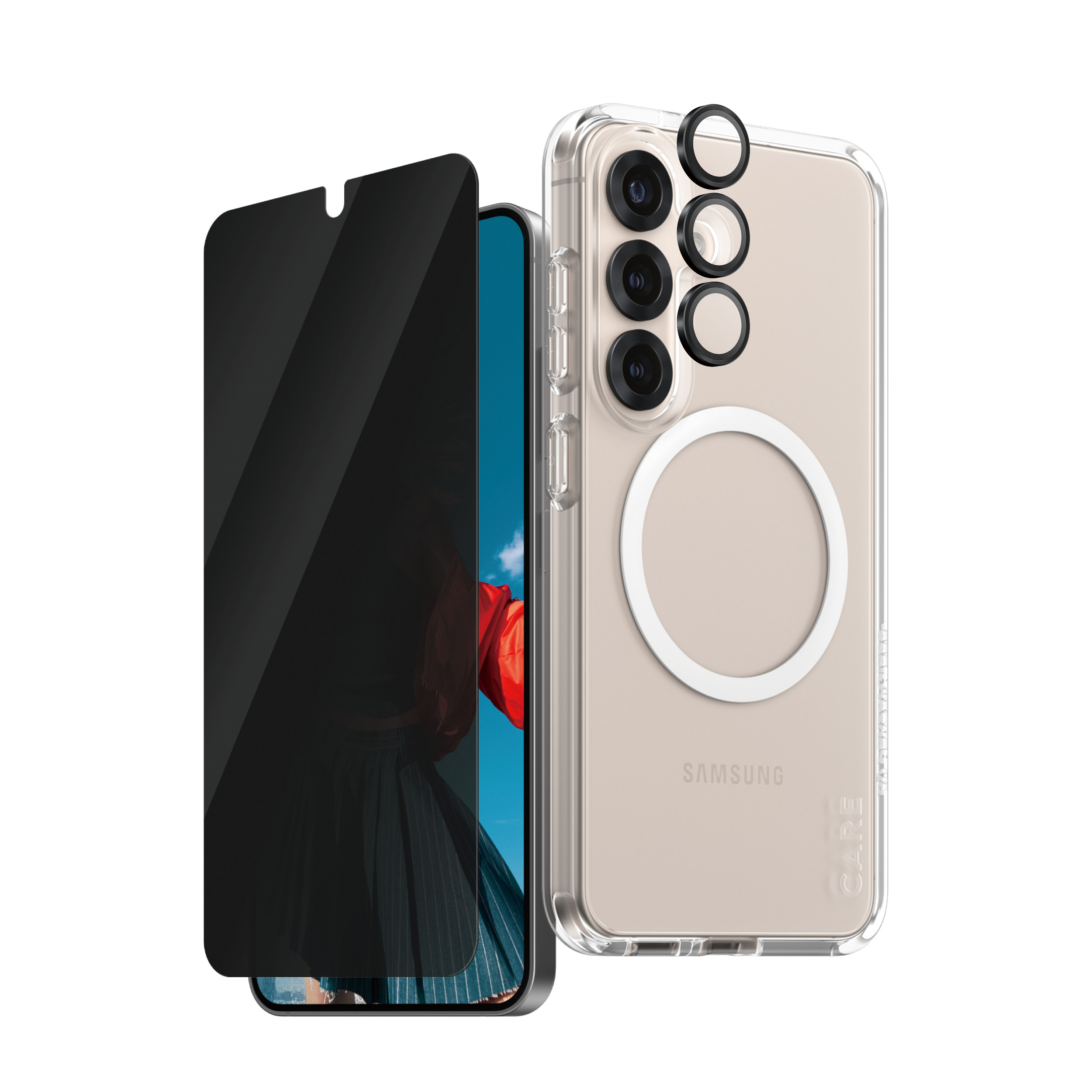 CARE by PanzerGlass Urban Combat Beskyttelsescover Hvid Gennemsigtig billede