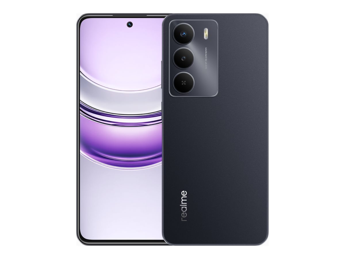 Realme 14X - 5G smartphone - dual-SIM - RAM 6 GB / Intern hukommelse 128 GB - microSD slot - 6.67 - 1604 x 720 pixels (120 Hz) - rear camera 50 MP - front camera - carbon-sort