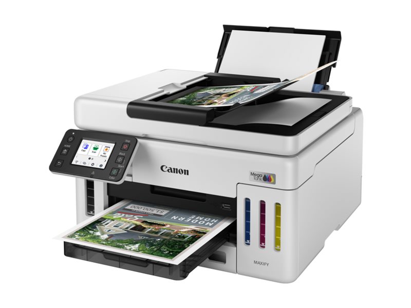 Canon MAXIFY GX6150 MegaTank - Multifunktionsprinter - farve - blækprinter - CISS - Legal (216 x 356 mm), A4 (210 x 297 mm) (original) - A4/Legal (medie) - op til 24 ipm (udskriver) - 350 ark - USB 2.0, Wi-Fi(n), LAN