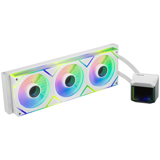 XPG LEVANTE II 360 kølesystem 1-pack Hvid 3 x 120 mm