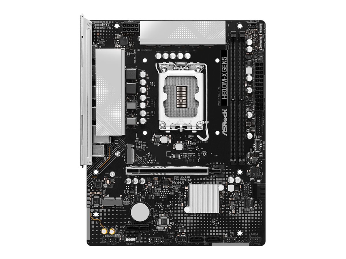 ASRock H810M-X Gen5 - motherboard - micro ATX - LGA1851 Socket - H810 Bundkort - Intel H810 - Intel LGA1851 socket - DDR5 RAM - Micro-ATX