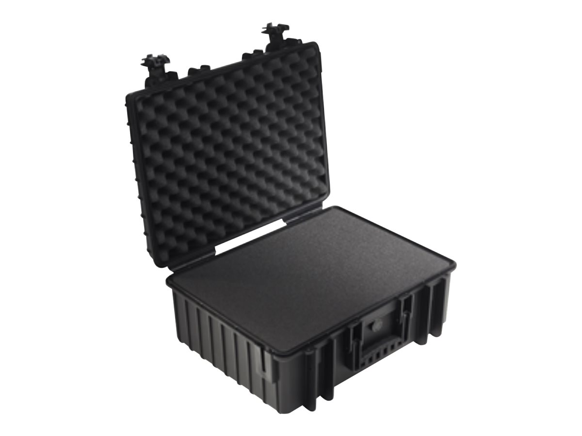 OUTDOOR kuffert i sort med skum polstring 475x350x200 mm Volume: 32,6 L Model: 6000/B/SI