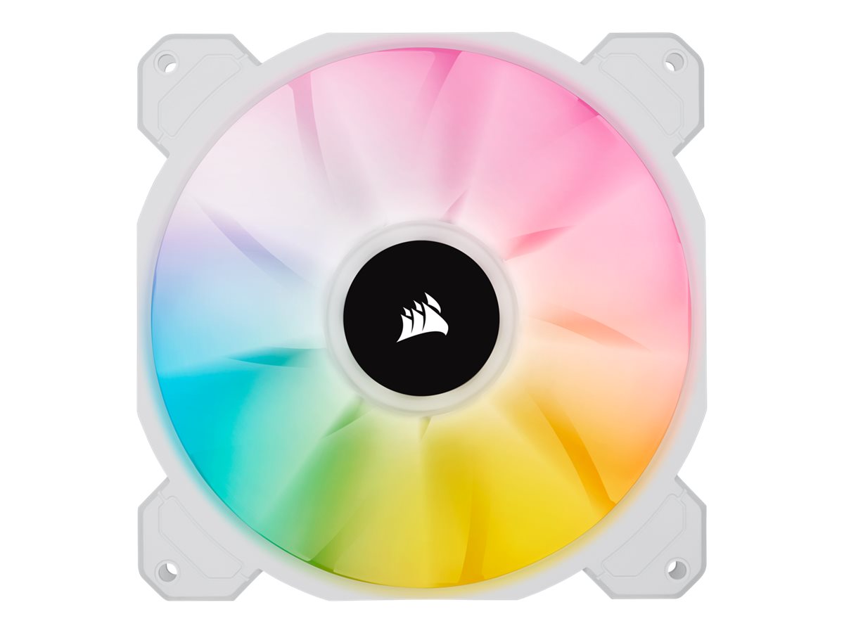 Corsair iCUE SP140 RGB Elite Performance White - Kit with iCUE Lighting Node CORE - Kabinet køler - 140mm - Hvid med RGB - 27 dBA