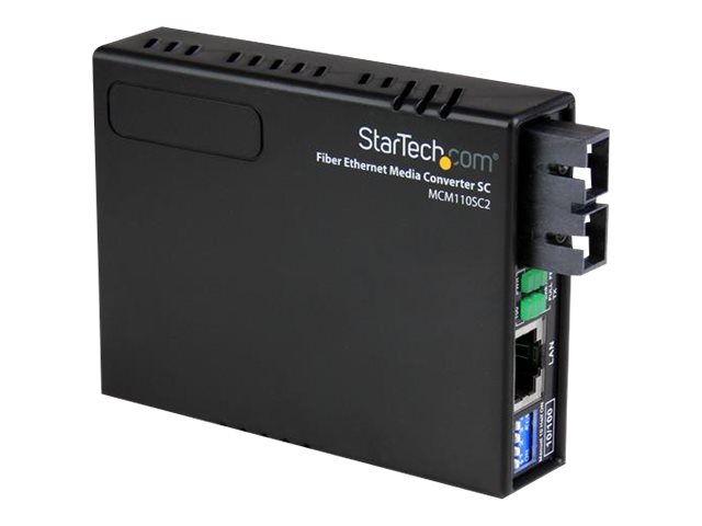 Startech Startech.com Mcm110sc2 Netværksomformer Til Medie 100 Mbit/s 1310 Nm Multitilstand Sort