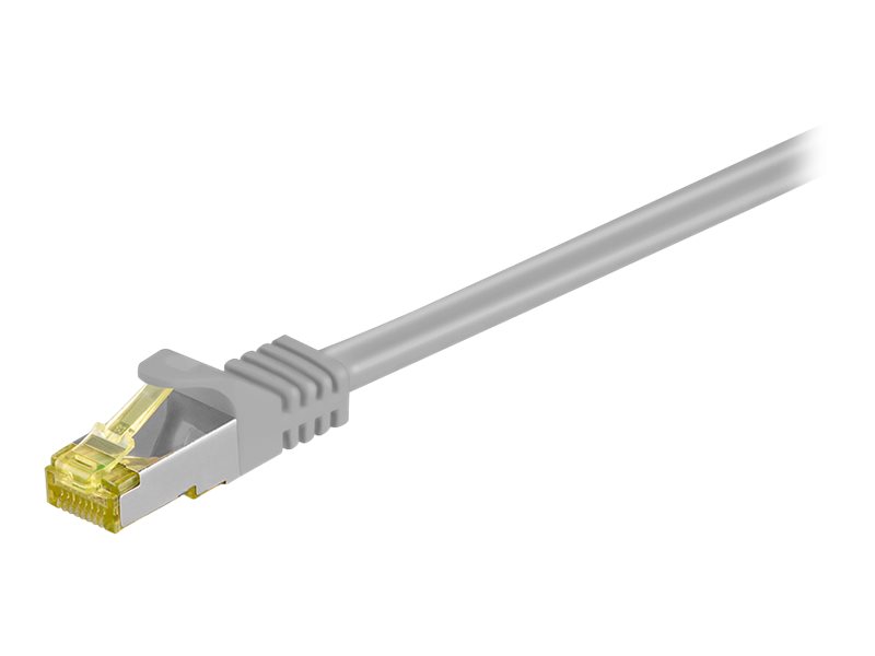 Goobay RJ45 netværkskabel S/FTP (PiMF), 500 MHz, med CAT 7 råkabel, grå, 30 m LSZH halogenfri kabelkappe, kobber, RJ45-hanstik (CAT 6A)