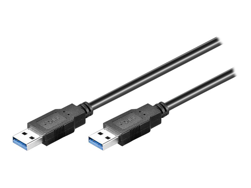 Goobay USB-A-kabel, USB 3.0, 1 m, svart USB 3.0 kontakt (typ A) > USB 3.0 kontakt (typ A)