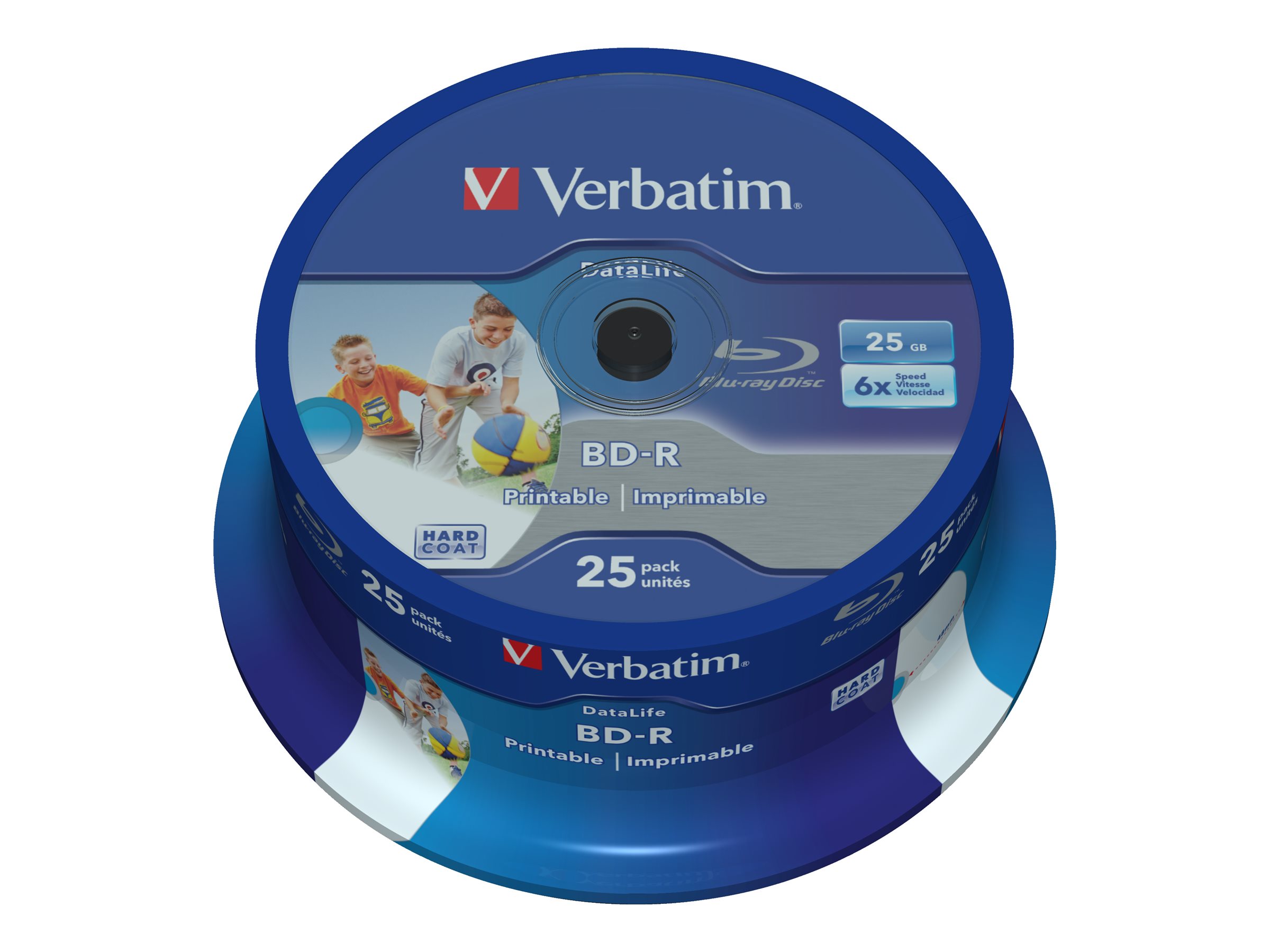 Verbatim DataLife - 25 x BD-R - 25 GB 6x - printbar overflade for ink jet - spindle