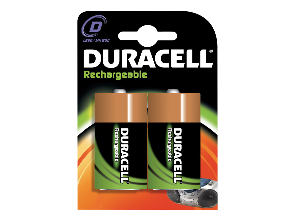 Duracell D-type Batterier til generelt brug (genopladelige) 2200mAh 2