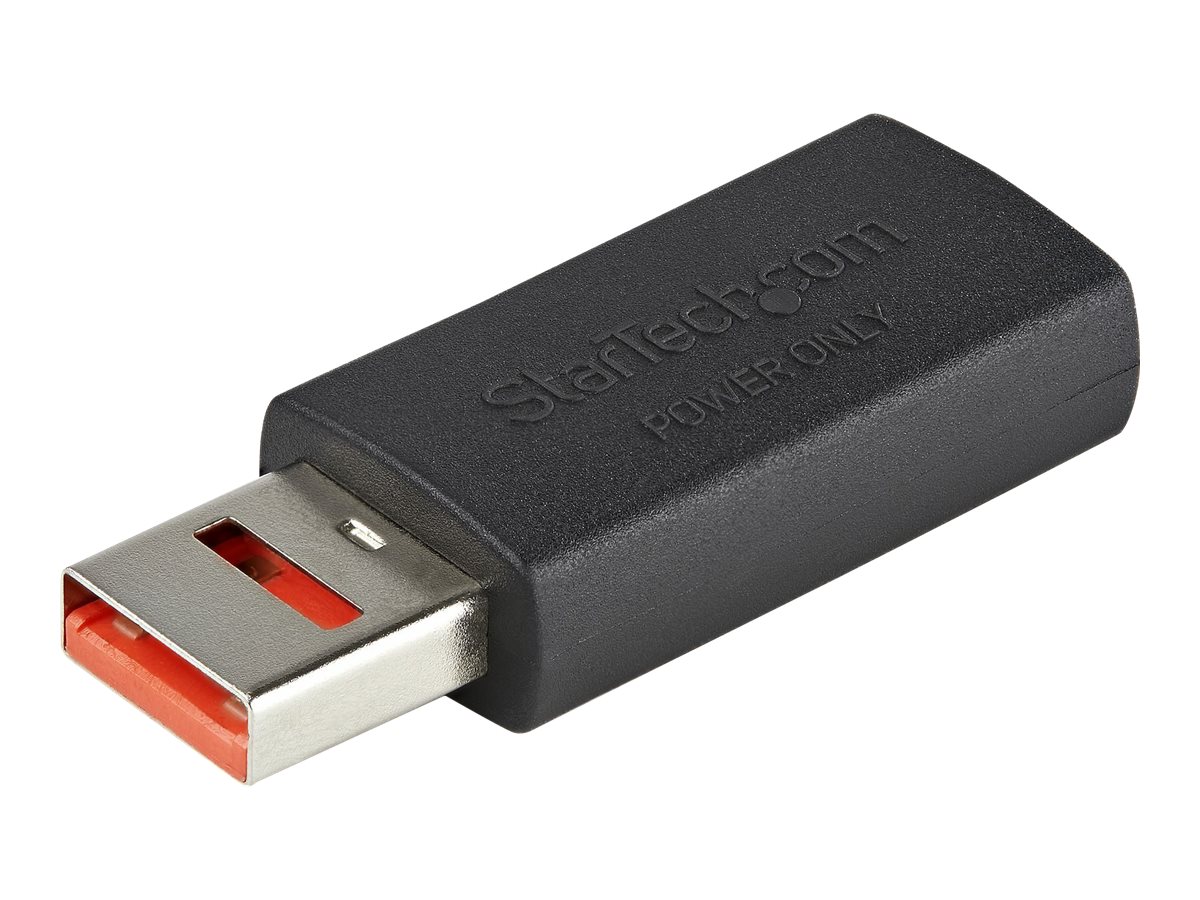 StarTech.com Secure Charging USB Data Blocker Adapter, Male to Female USB-A Charge-Only Adapter, No-Data Charge/Power-Only Adapter for Phone/Tablet, billede