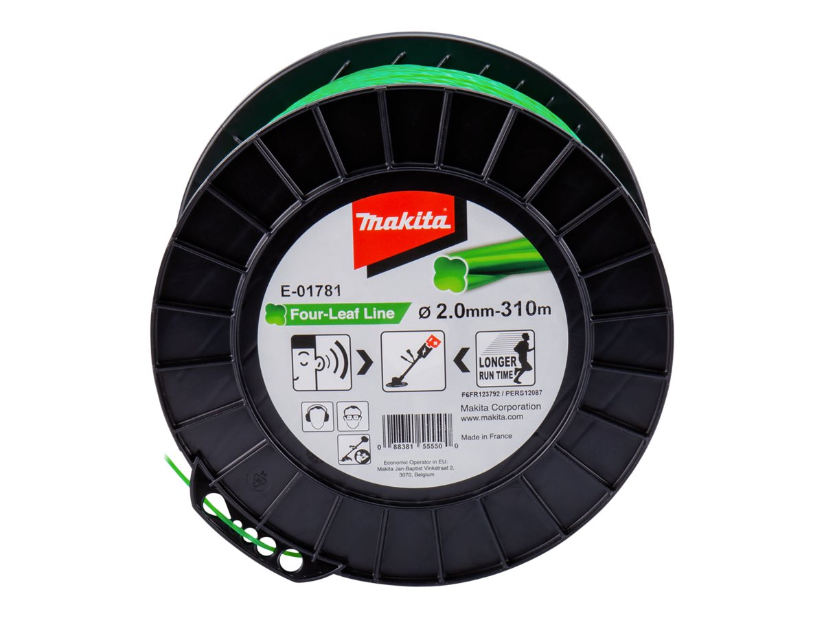 Makita - Klippelinje - for græs - 2 mm - længde: 310 m - for Makita DUR190, DUR191, DUR192, DUR194, DUR368  XGT UR002GZ01