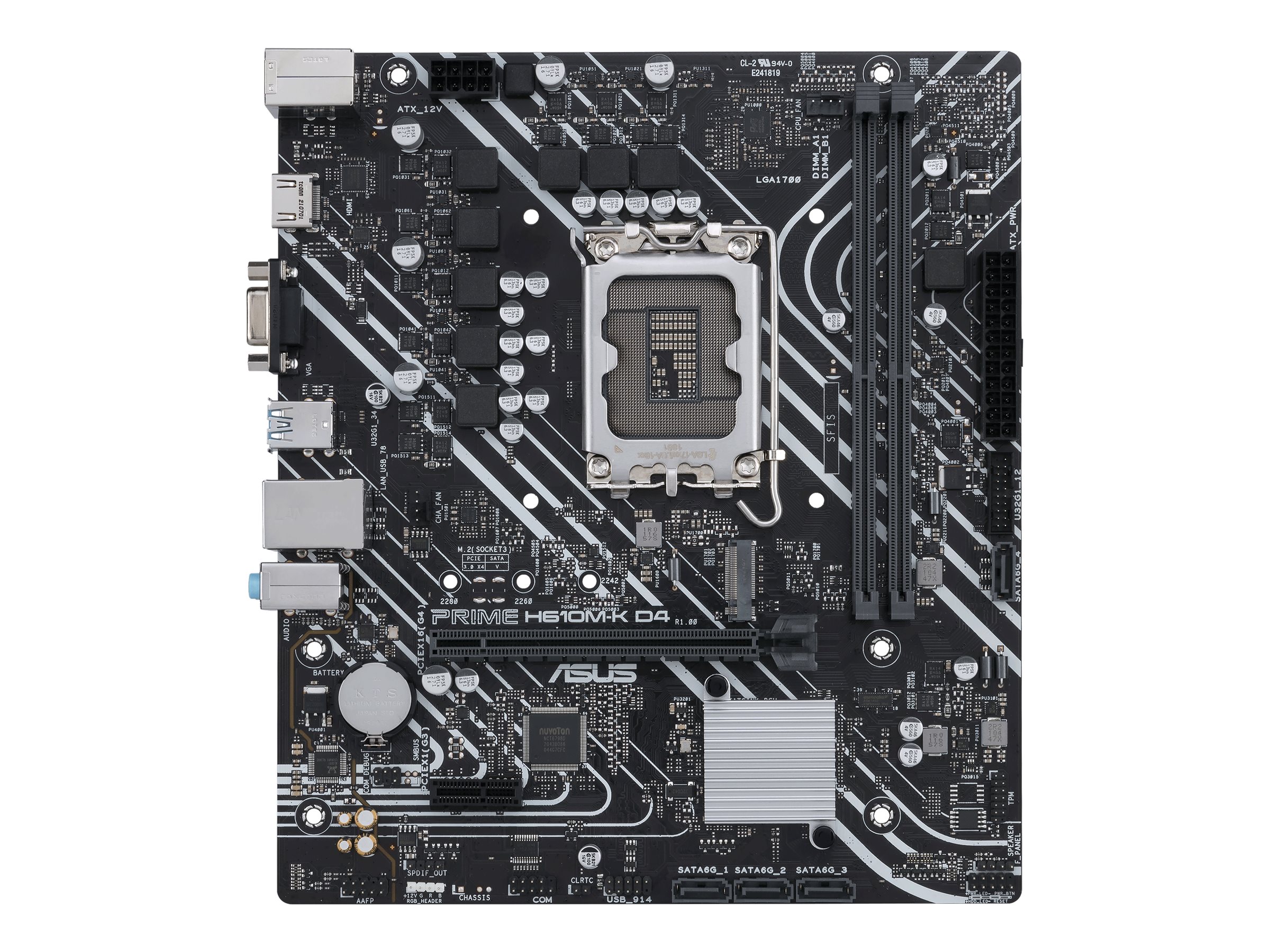 ASUS PRIME H610M-K D4 Bundkort - Intel H610 - Intel LGA1700 socket - DDR4 RAM - Micro-ATX
