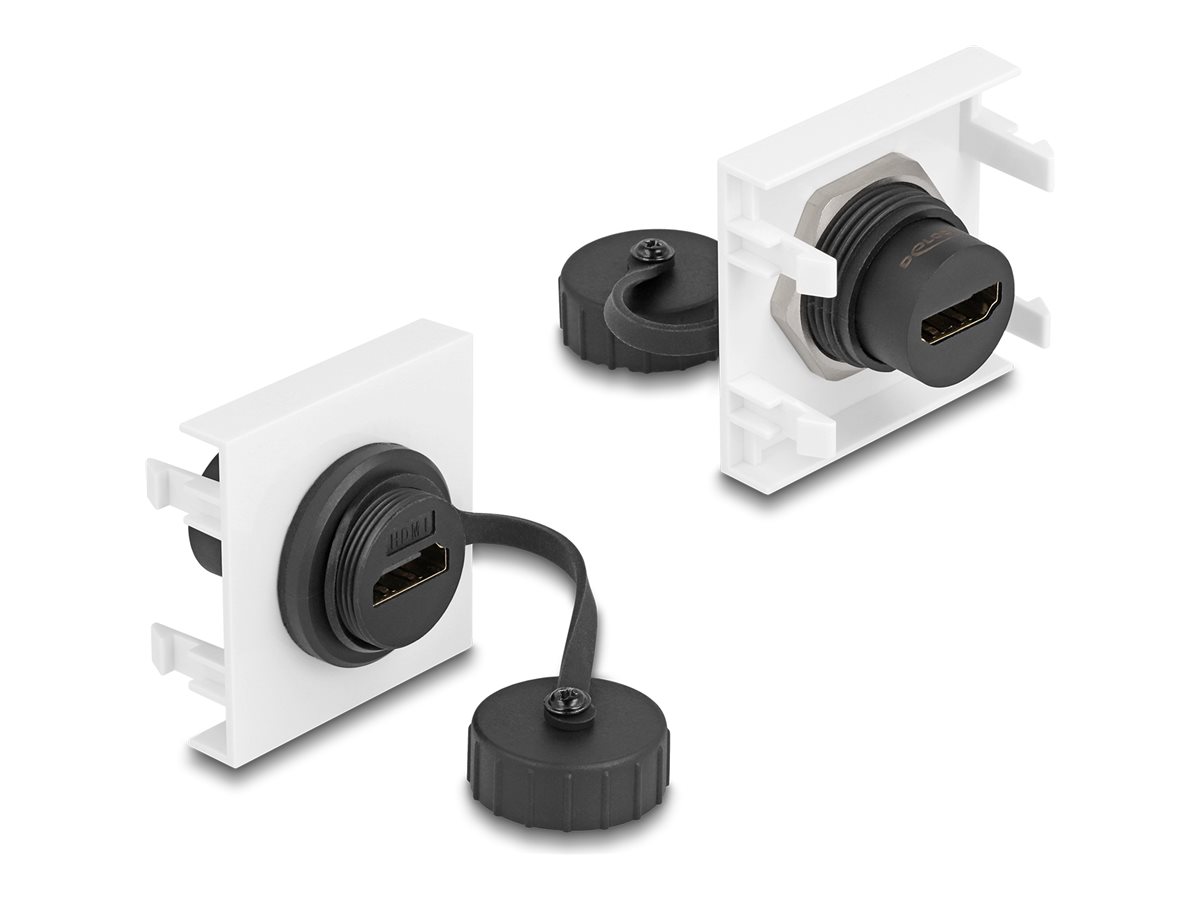Delock Easy 45 - klik i-modul - 45 x 45 mm - 1 audio / video-sokkel - hvid, RAL 9003