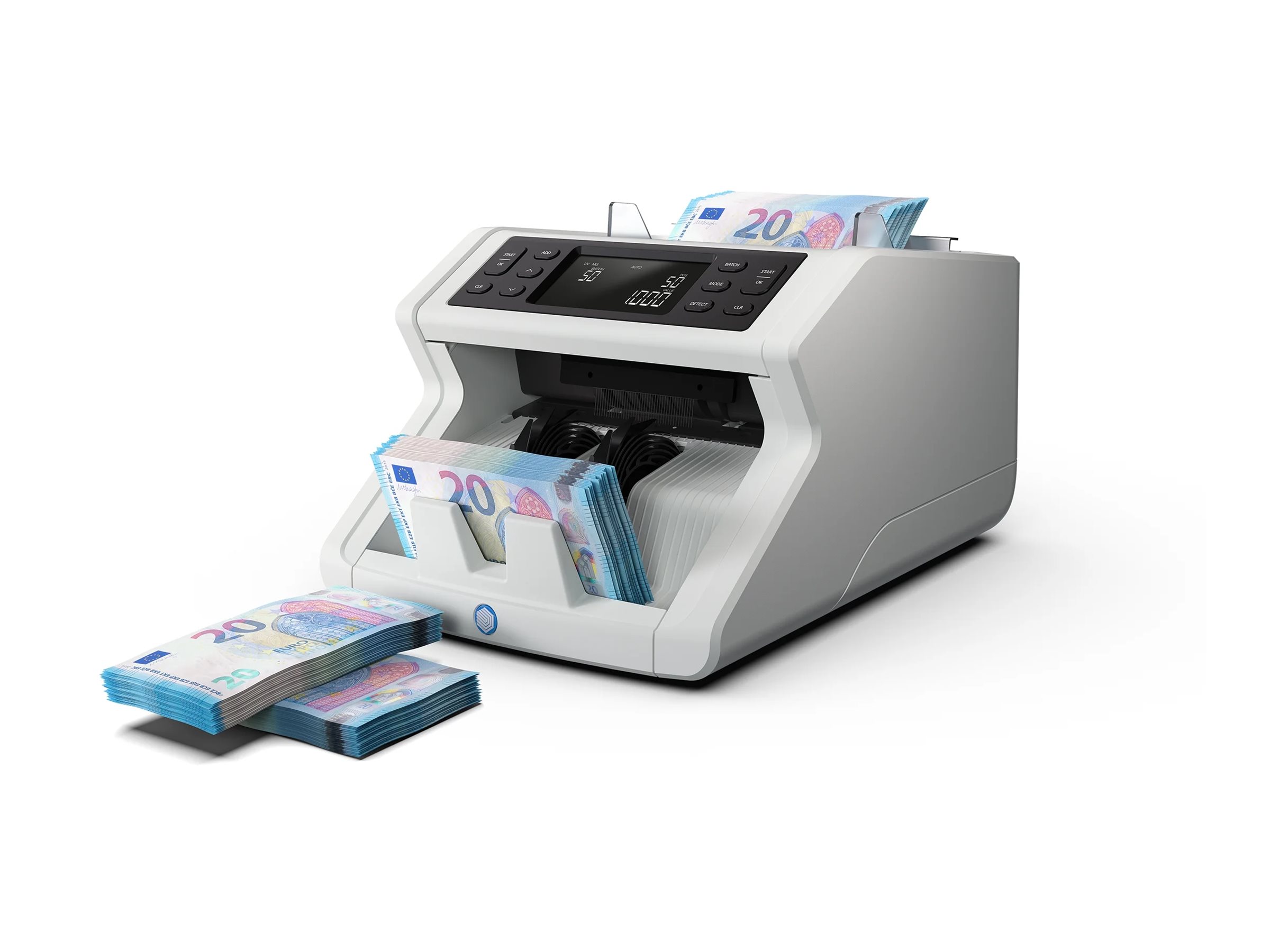 Safescan 2265 - Pengeseddeltæller - falskmøntneridetektion - automatisk - EUR, GBP, ARS, AUD, BRL, LEV, CAD, CNY, HRK, DKK, HKD, HUF, JPY, MYR, MXN, NOK, PLN, RON, RUB, SGD, KRW, SEK, CHF, USD - grå