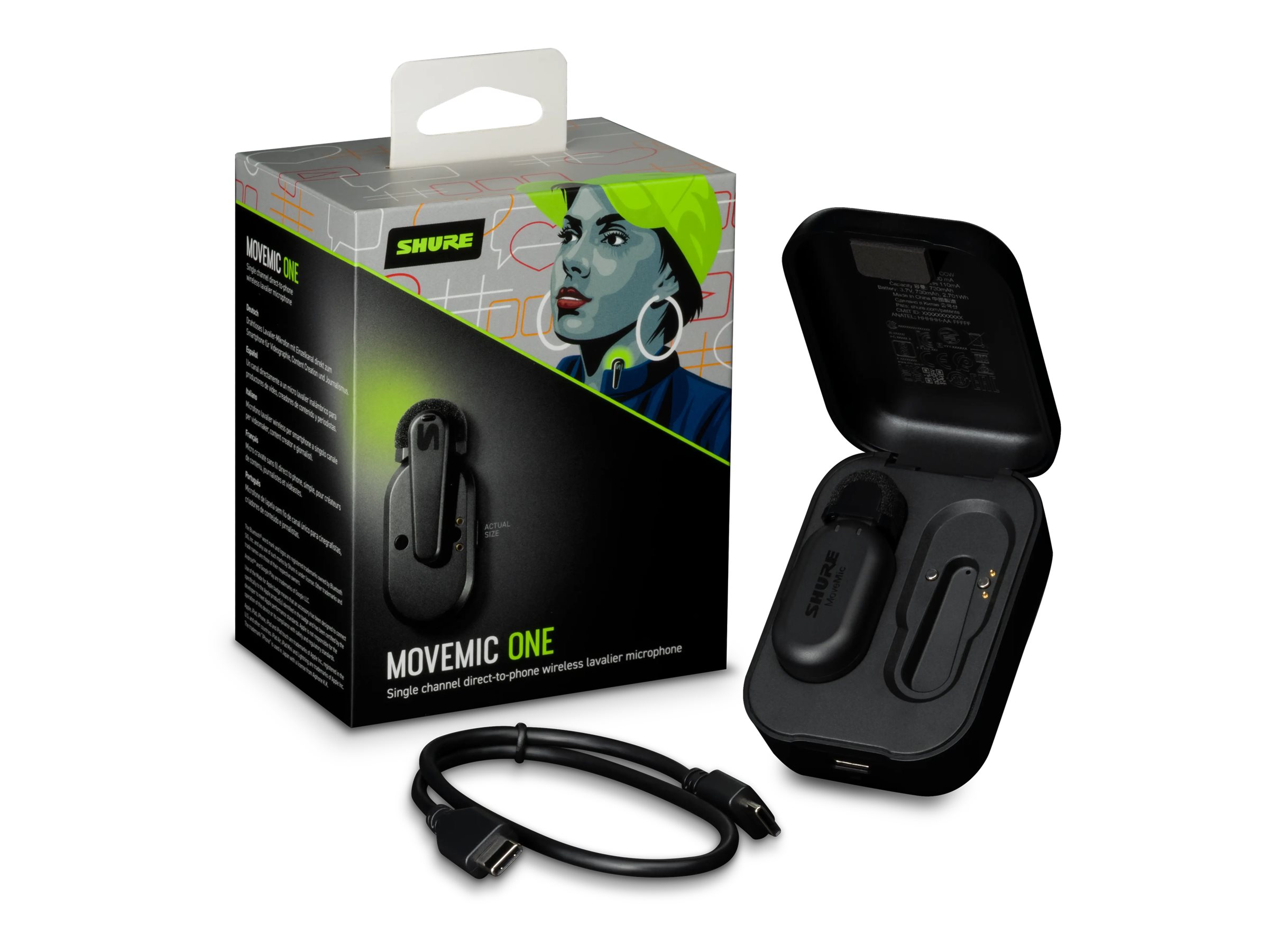 Shure Trådløs mikrofon Trådløs Sort