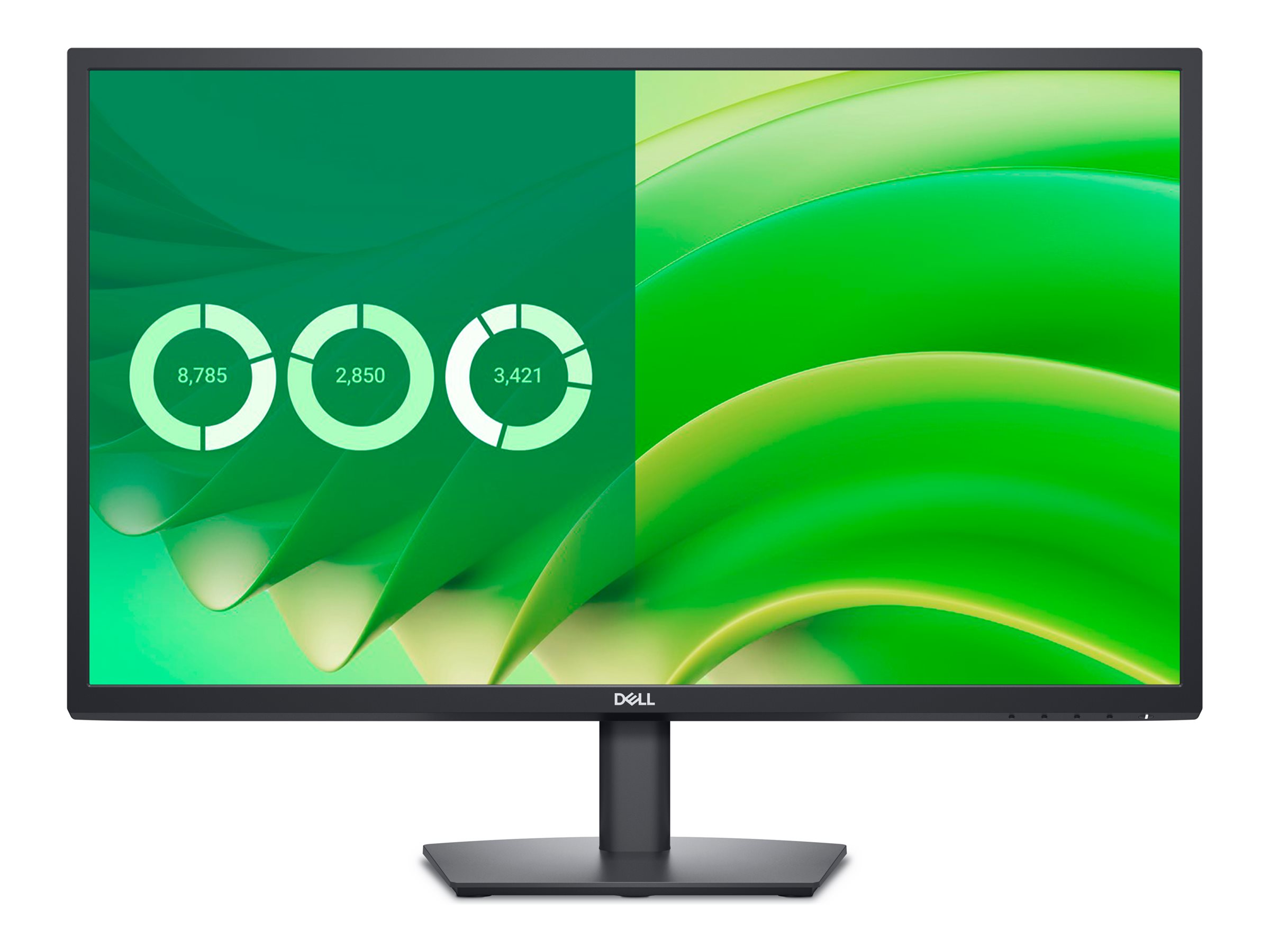 Dell E2725H - LED-skærm - 27 - 1920 x 1080 Full HD (1080p) @ 75 Hz - VA - 300 cd/m² - 3000:1 - 5 ms - VGA, DisplayPort - BTO - med 3 års Advanced Exchange Service og Limited Hardware Warranty