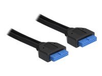 Delock USB 3.0 Pin Header - USB-kabel - 19 pin USB 3.0 samlekasse (hun) til 19 pin USB 3.0 samlekasse (hun) - USB 3.0 - 45 cm - sort