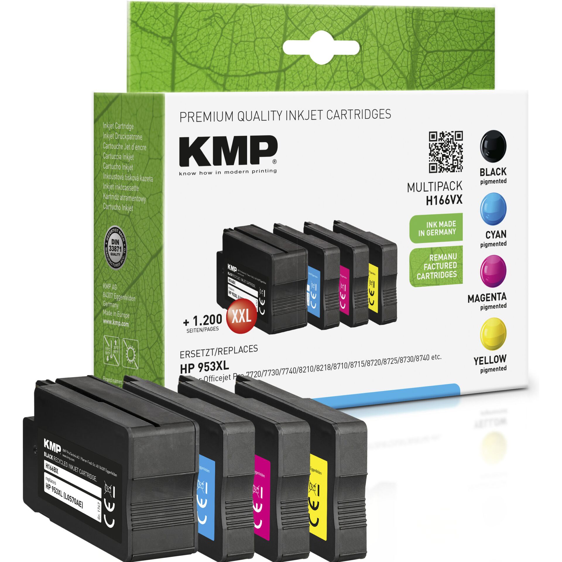 KMP MULTIPACK H166VX Sort Gul Cyan Magenta Blæk