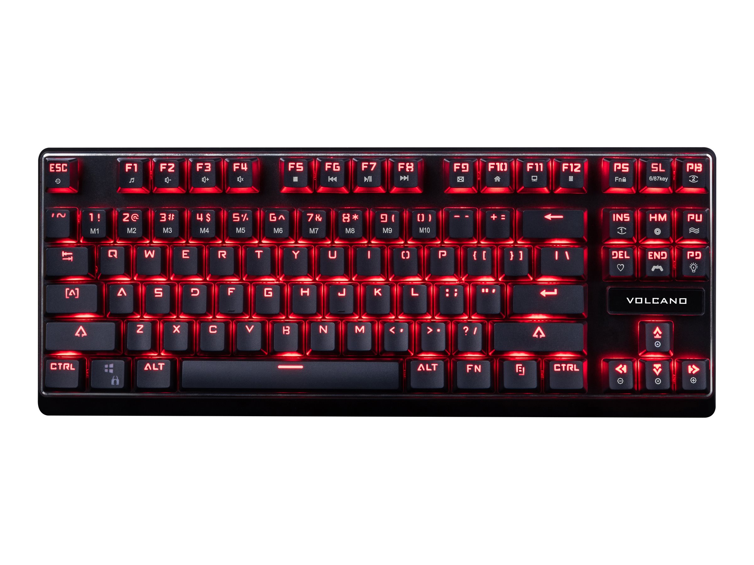ModeCom Volcano Lanparty Tastatur Mekanisk Rød Kabling USA