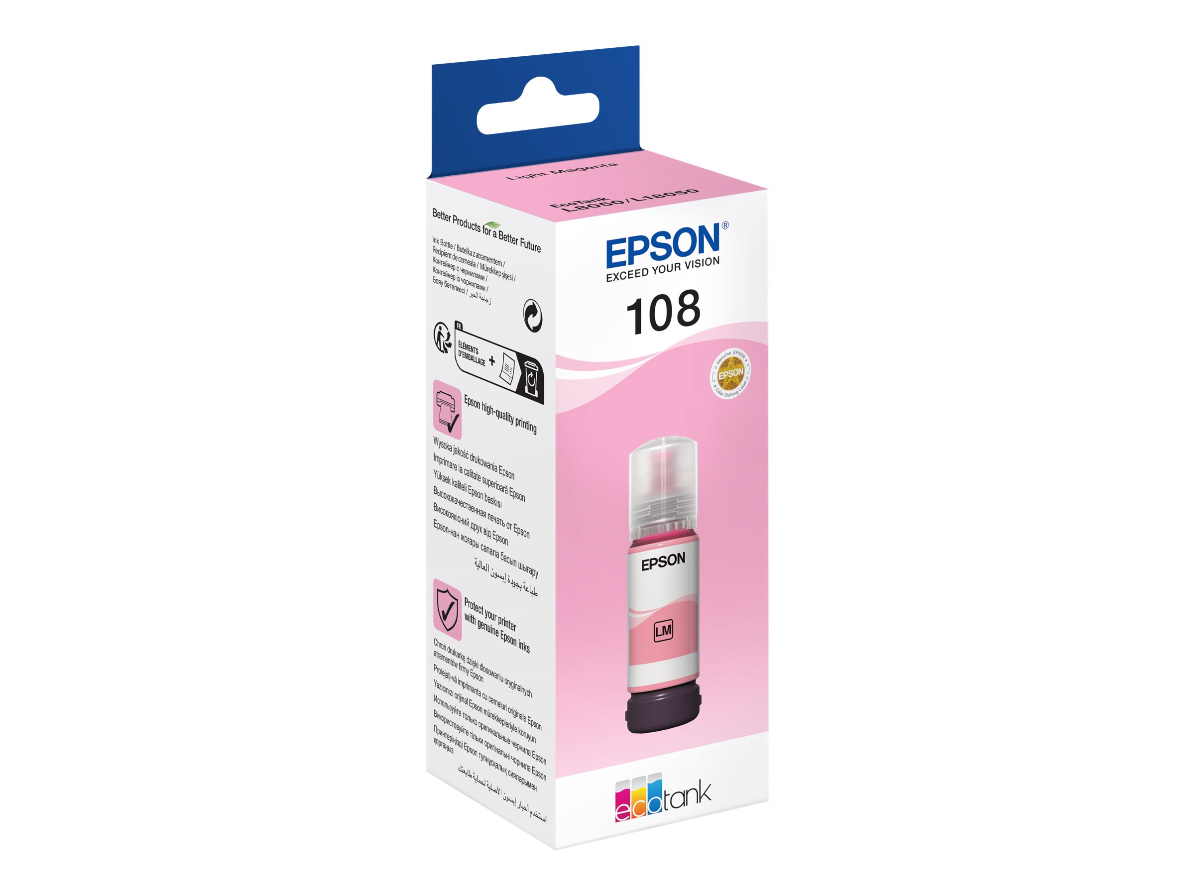 Epson EcoTank 108 Lys magenta Blækrefill billede