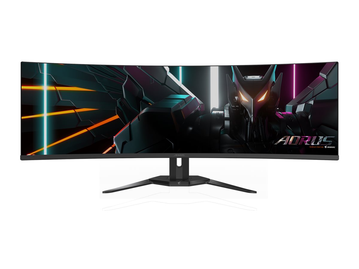 AORUS CO49DQ - OLED-monitor - kurvet - 49 - 5120 x 1440 Dual Quad HD @ 144 Hz - 1000 cd/m² - 1500000:1 - DisplayHDR 400 True Black - 0.03 ms - 2xHDMI, DisplayPort, USB-C - højtalere