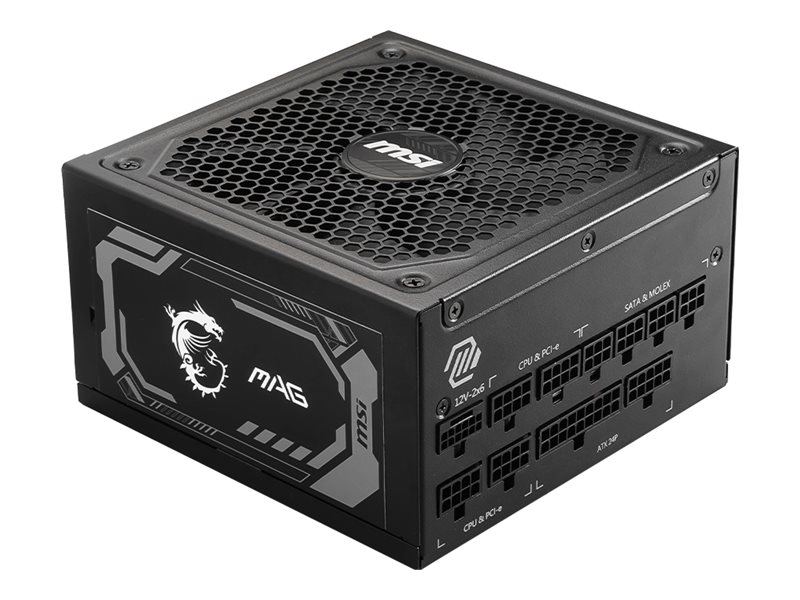 MSI MAG A1000GL PCIE5 Strømforsyning - 1000 Watt - 135 mm - ATX 3.1 - 80 Plus Gold certified