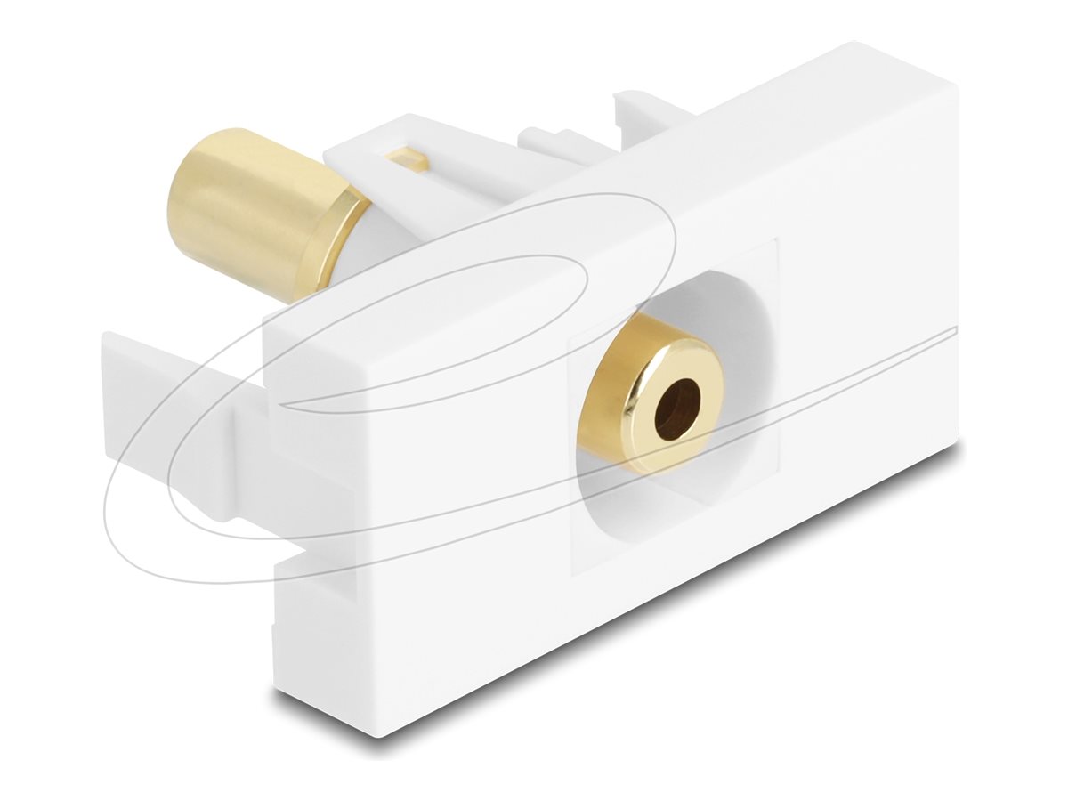 Delock Easy 45 - klik i-modul - forgyldt - 1 gang - hvid