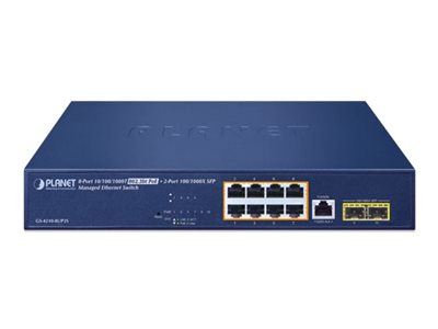 PLANET GS-4210-8UP2S - switch - 10 ports - Managed - rack-mountable