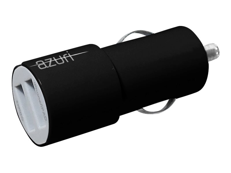 Azuri - Bilstrømsadapter - 3.4 A - 2 output-stikforbindelser (USB) - sort