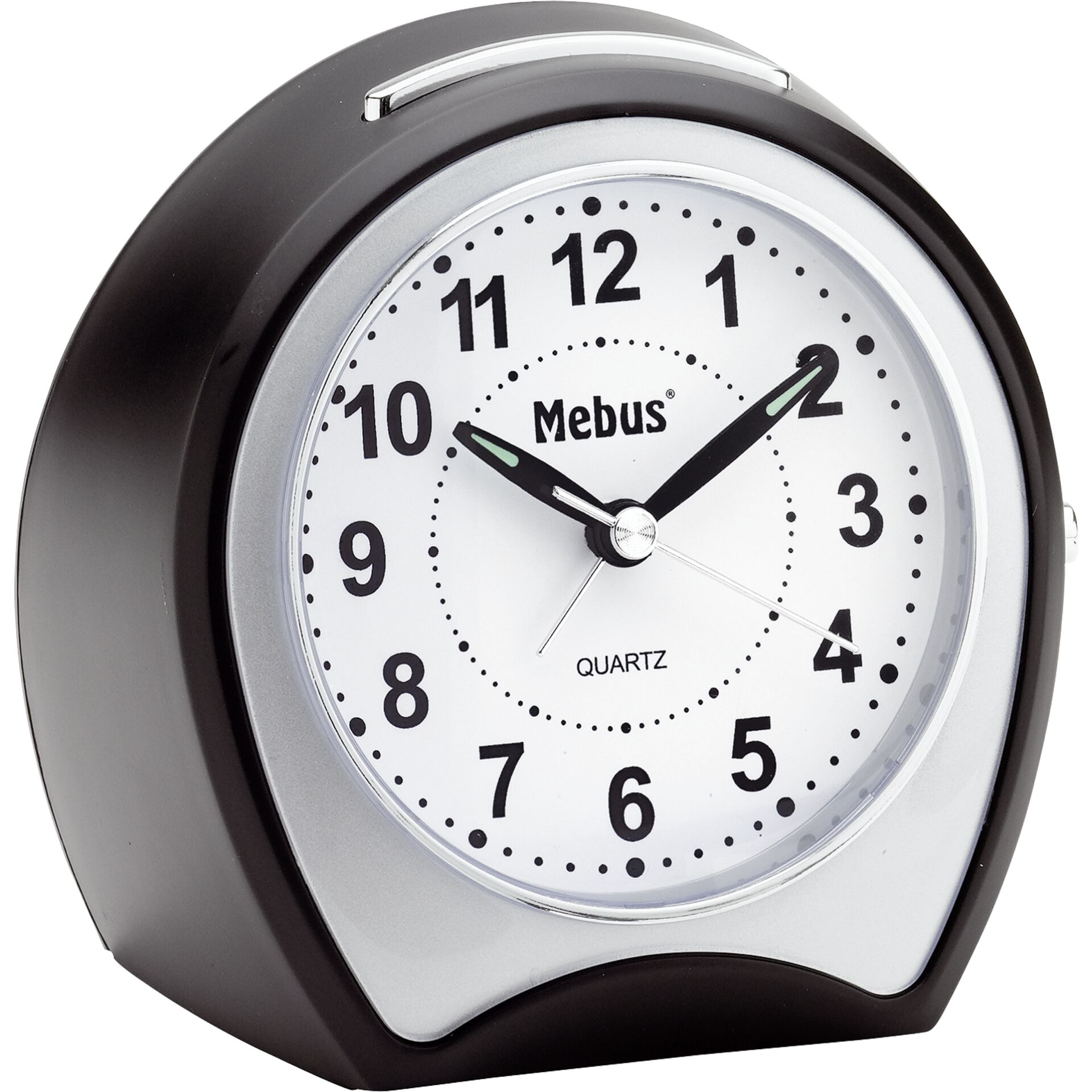 Mebus 27220 vækkeur Quartz alarmur Sort, Grå
