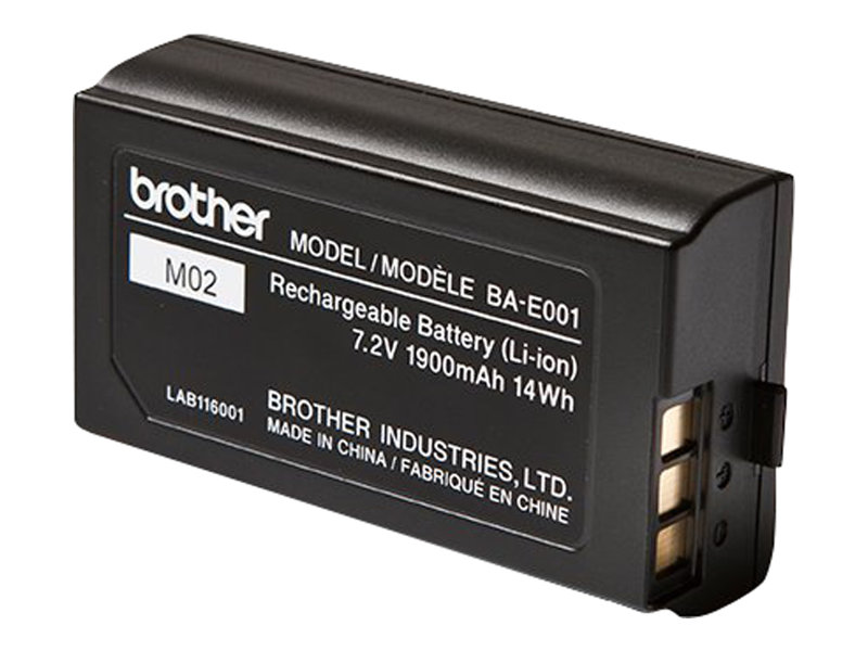 Brother BA-E001 - Batteri til printer - Litiumion - for Brother PT-P750  P-Touch PT-750, PT-E500, PT-E550, PT-H500, PT-H75