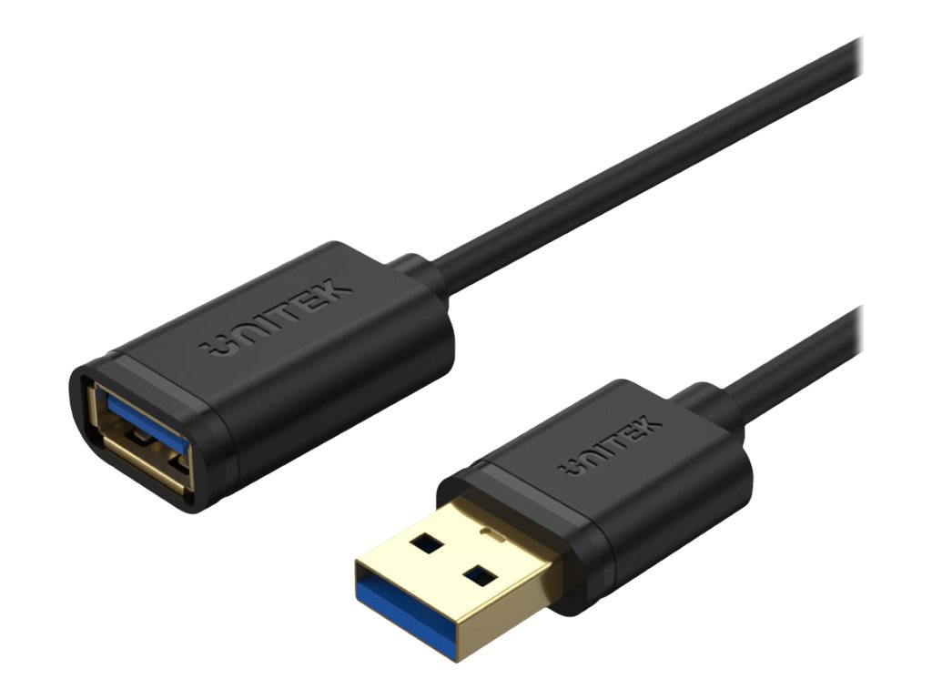 Unitek Y-C457GBK USB forlængerkabel 1m Sort